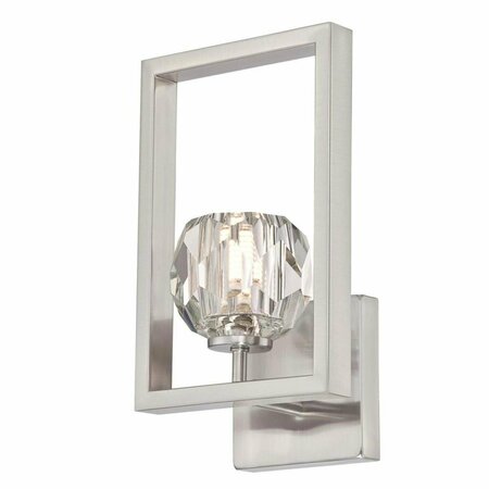BRILLIANTBULB 1 Light LED Wall Fixture with Crystal Glass - Brushed Nickel BR2690111
